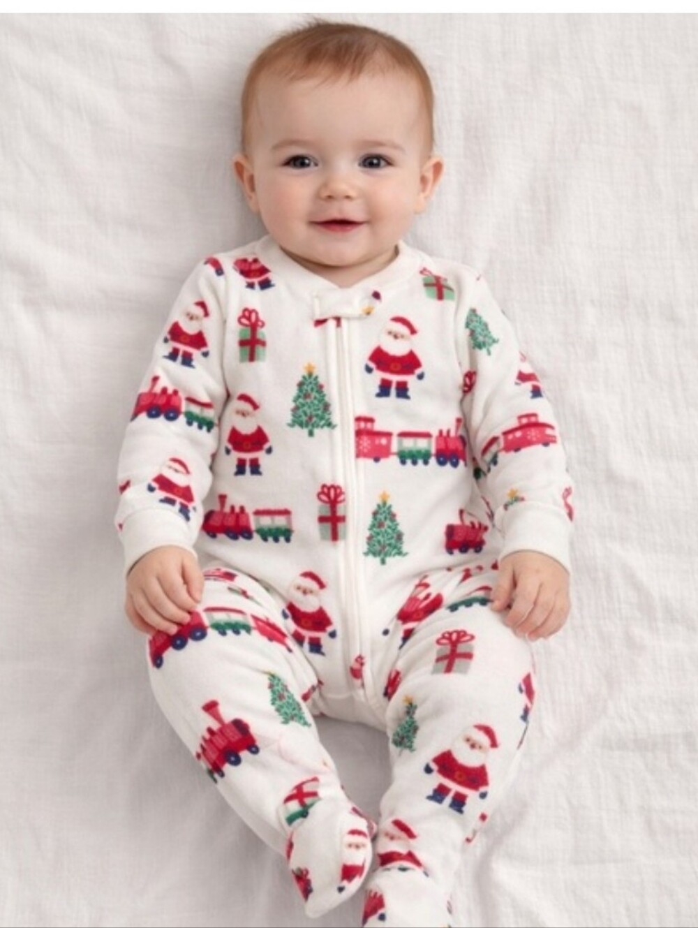 Carter's Just One You Baby Santa Workshop Sleep N' Play - White 6M